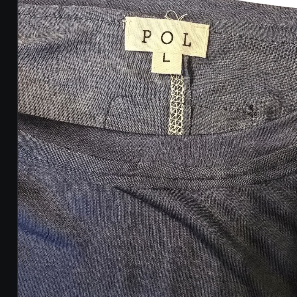 POL Round Neck Front Pocket Sleeveless Tank Size Large NWOT - Picture 6 of 7
